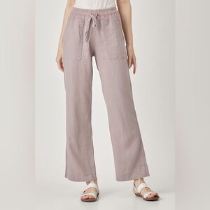 Wide leg linen pants